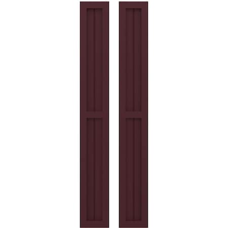 Americraft 2-Board Exterior Wood 2 Equal Panel Framed Board-n-Batten Shutters, ARW101BF207X70WRH